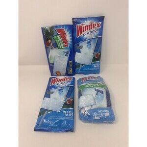 Windex Outdoor All In One Glass Cleaning Refill Pads Lot of 5 Packs 9 Total Pads